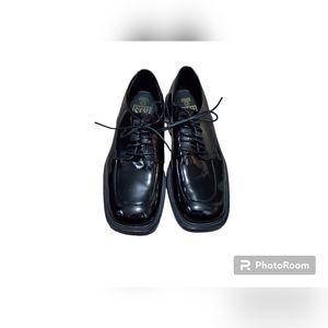 NWOT After Six Men’s Size 9.5 Black Patent Leather Shine Shoes Dress Shoes -Nice